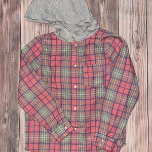 Girls BKE Small Flannel with Hood